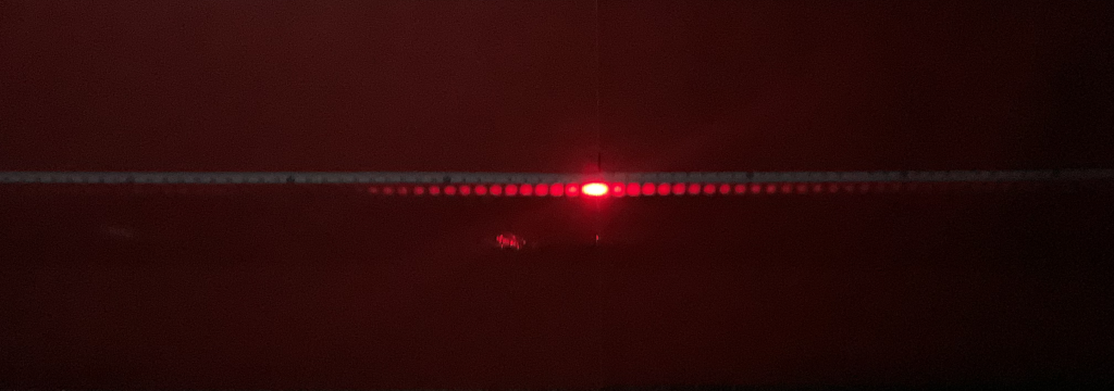 .025mm gap, 0mm longitudinally separated slit