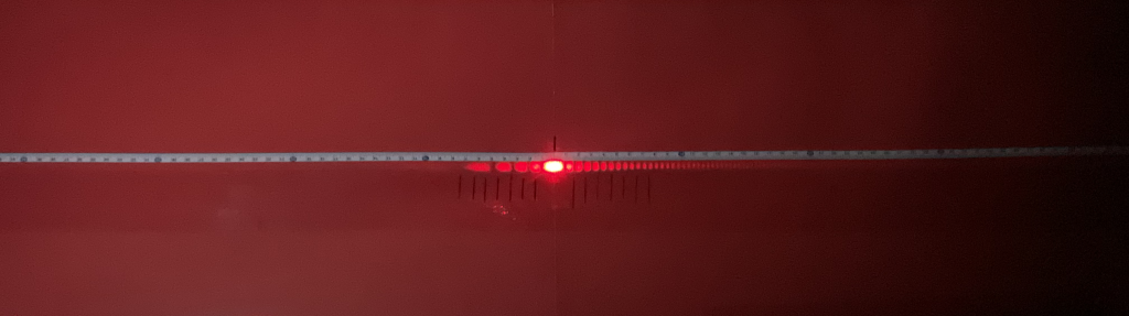 .025mm gap, 15mm longitudinally separated slit